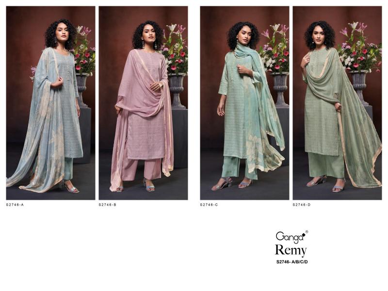 GANGA REMY 2746 Dress Materials Wholesale catalog