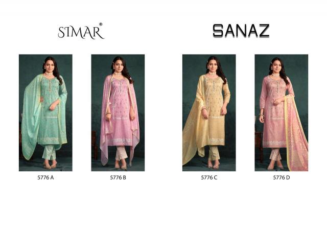 Glossy Simar Sanaz Designer Digital Printed Salwar Suit Wholesale catalog