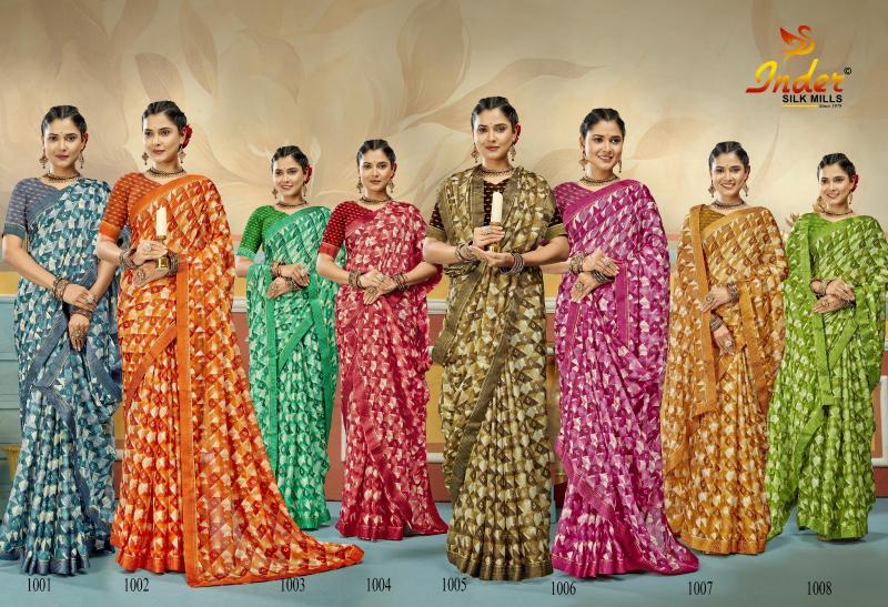 INDER SILK MILLS BELLA CASA 6066 Saree Wholesale catalog