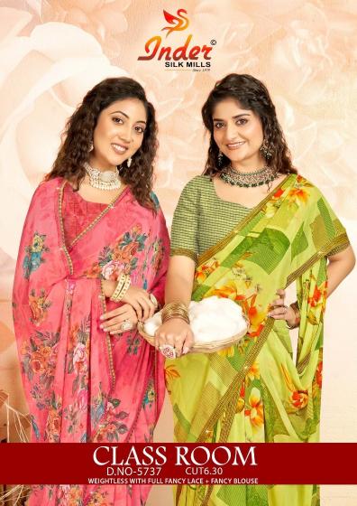 INDER SILK MILLS CLASS ROOM 5737 Saree Wholesale catalog