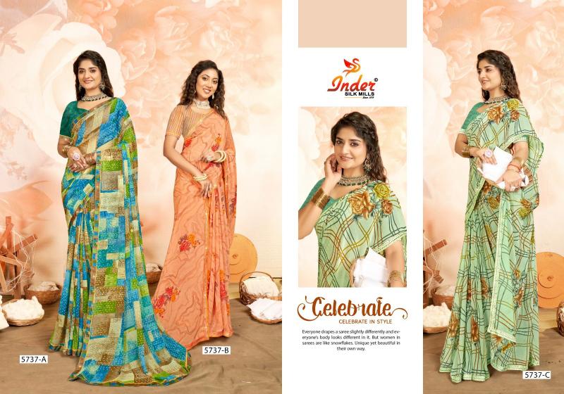INDER SILK MILLS CLASS ROOM 5737 Saree Wholesale catalog