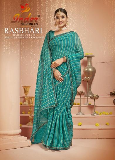 INDER SILK MILLS RASBHARI 6584 Saree Wholesale catalog