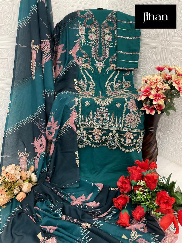 Jihan Riwayat Luxury Chiffon Dupatta Salwar Kameez Wholesale catalog