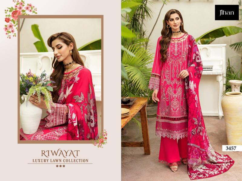 Jihan Riwayat Luxury Chiffon Dupatta Salwar Kameez Wholesale catalog