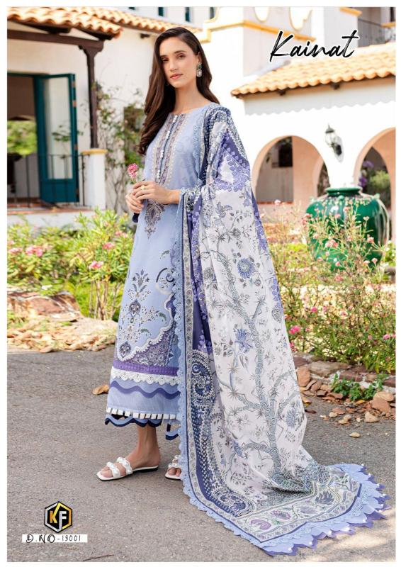 Keval Kainat Vol 13 Heavy Luxury Lawn Collection Dress Material Wholesale catalog