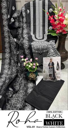 Keval Roha Black And White Vol-1 Kurti Pant With Dupatta Wholesale Catalog