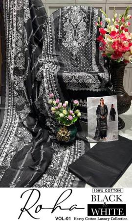 Keval Roha Black And White Vol-1 Kurti Pant With Dupatta Wholesale Catalog