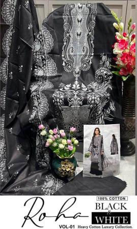 Keval Roha Black And White Vol-1 Kurti Pant With Dupatta Wholesale Catalog