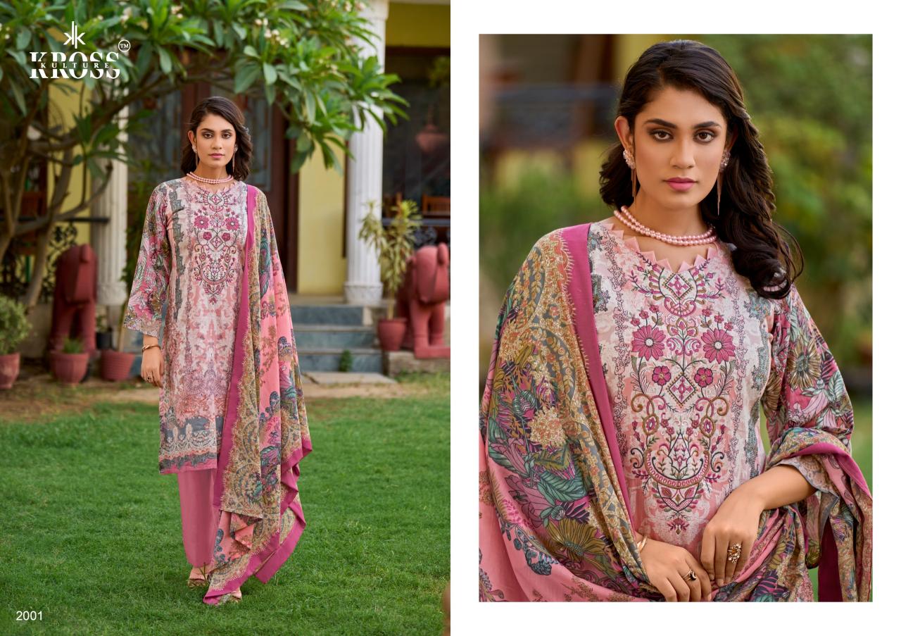 Kross Naira Vol 2 Chiffon Dupatta Dress Material Wholesale catalog