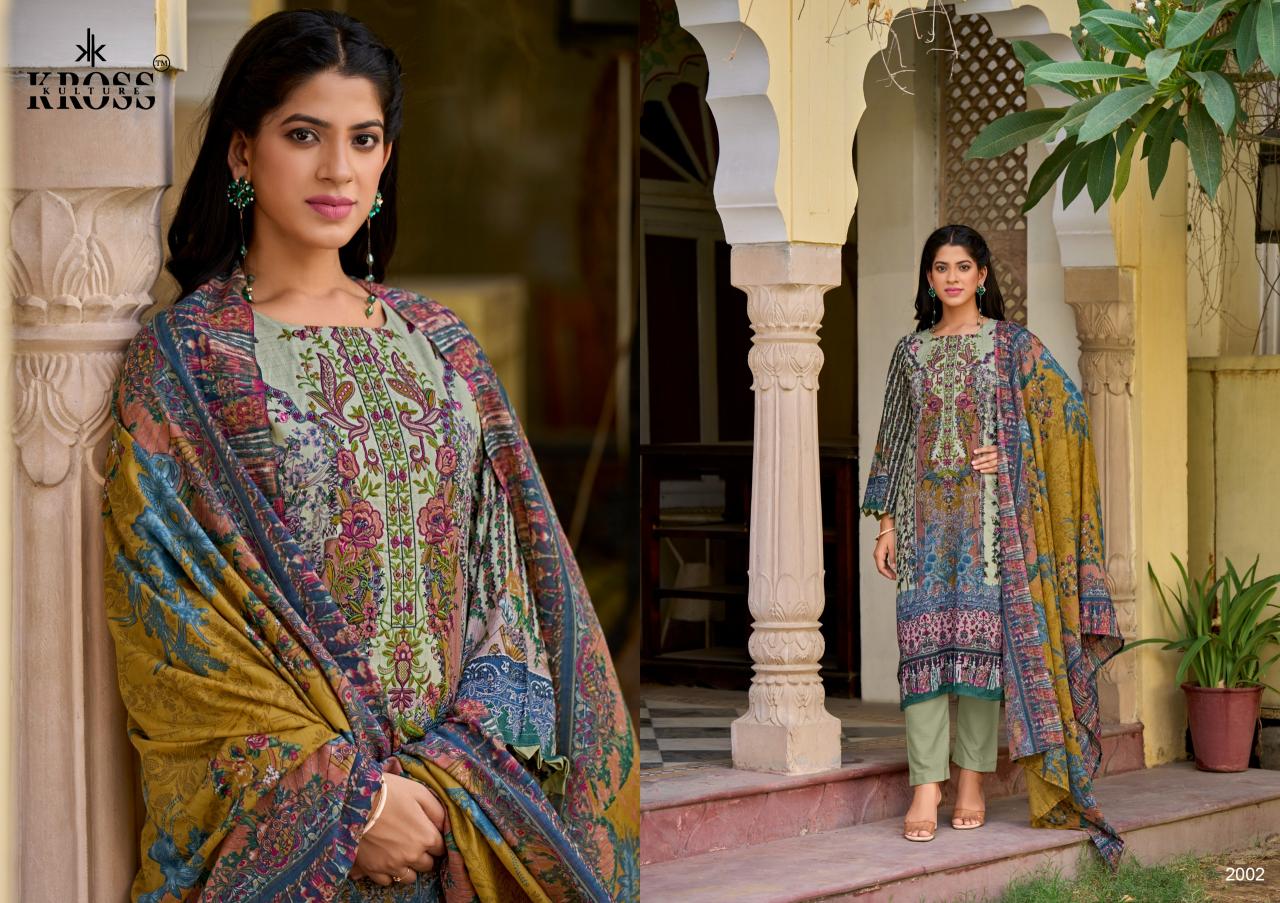 Kross Naira Vol 2 Cotton Dupatta Dress Material Wholesale catalog