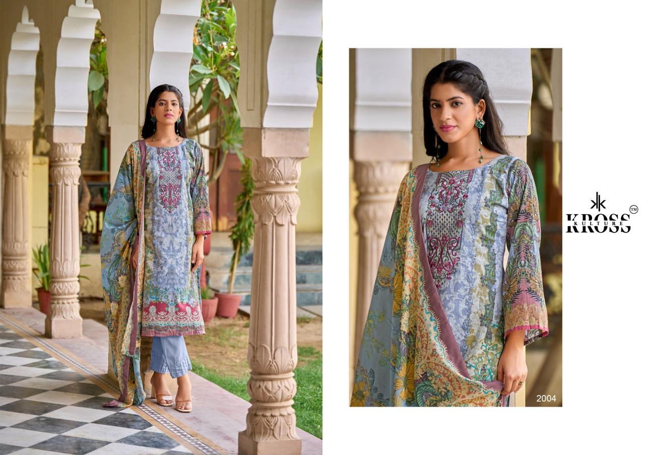 Kross Naira Vol 2 Cotton Dupatta Dress Material Wholesale catalog