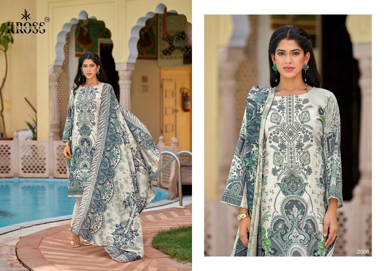 Kross Naira Vol 2 Cotton Dupatta Dress Material Wholesale catalog