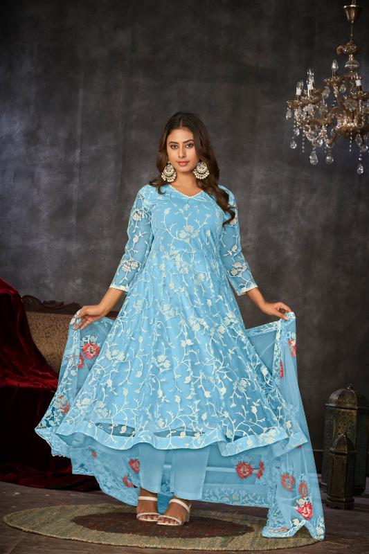 Lalita 01 Fancy Net Embroidered Salwar Kameez Wholesale catalog