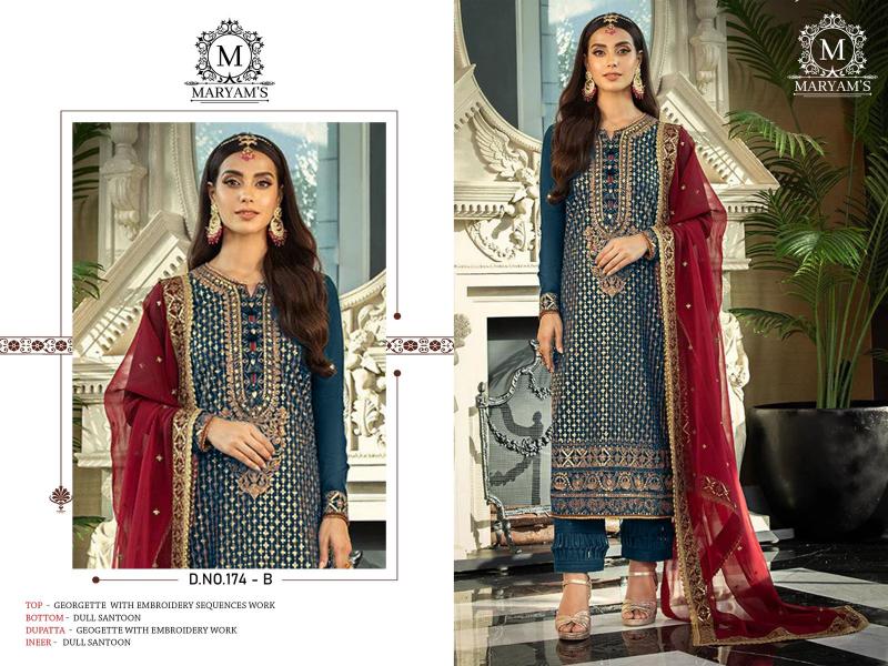 Maryams 174 Georgette Salwar Kameez Wholesale catalog