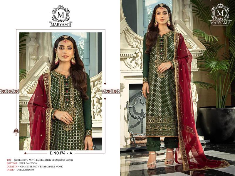Maryams 174 Georgette Salwar Kameez Wholesale catalog