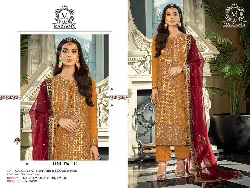 Maryams 174 Georgette Salwar Kameez Wholesale catalog