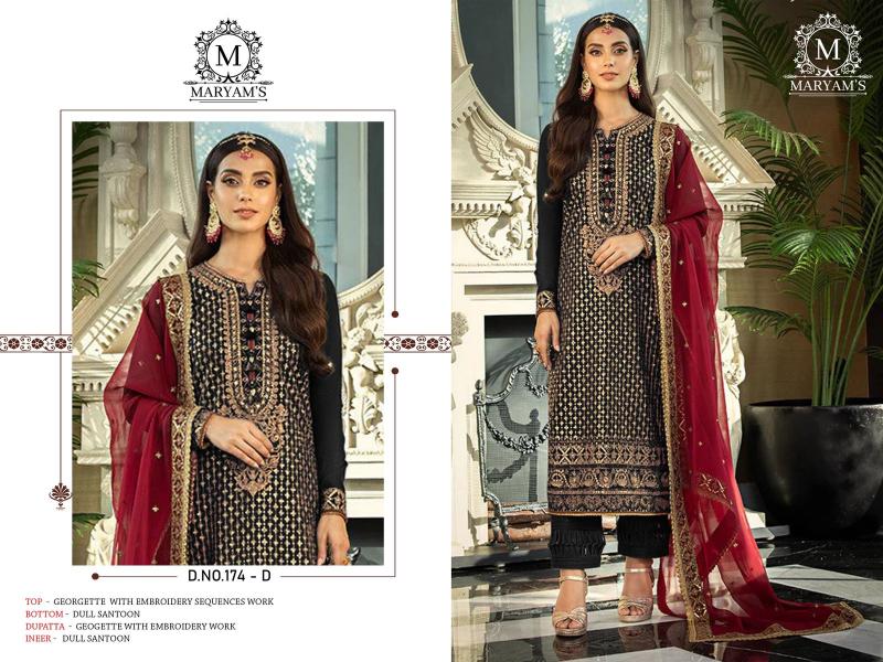 Maryams 174 Georgette Salwar Kameez Wholesale catalog