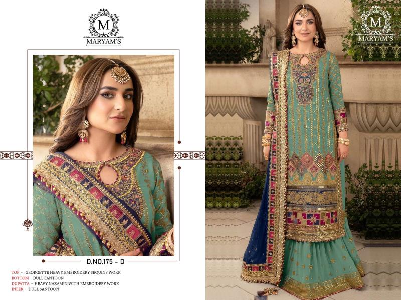 Maryams 175 Georgette Salwar Kameez Wholesale catalog