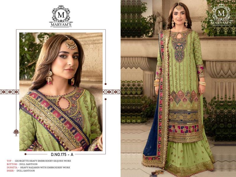 Maryams 175 Georgette Salwar Kameez Wholesale catalog