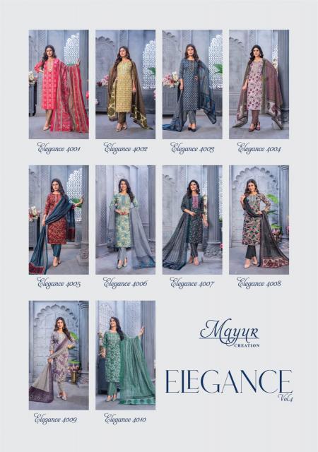 Mayur Elegance Vol-4 – Kurti Pant With Dupatta - Wholesale Catalog