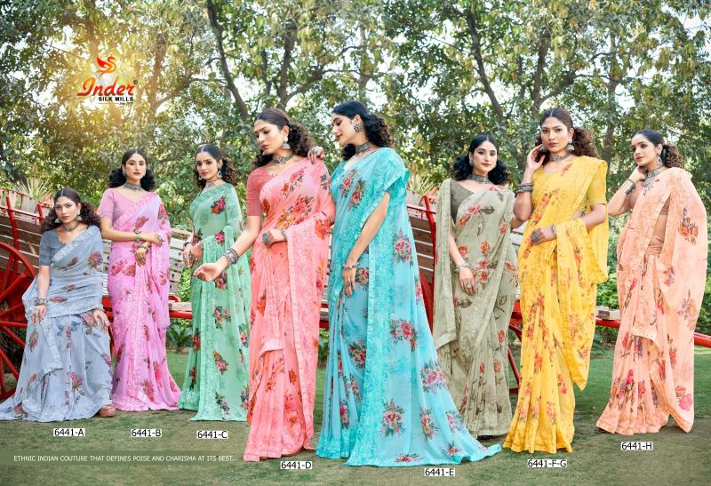 NICE STEP 6441 INDER SILK MILLS Saree Wholesale catalog