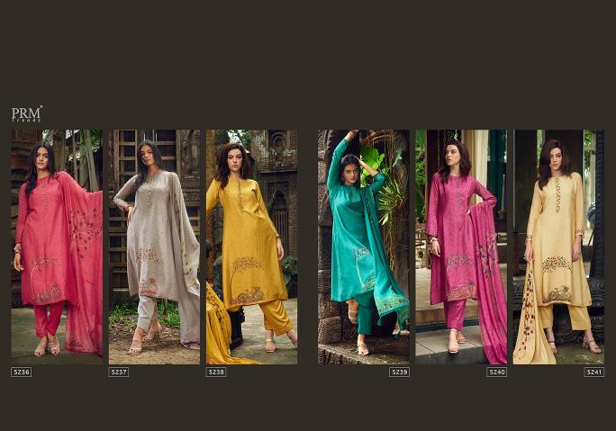 Prm Aaghosh Muslin Silk Designer Dress Material Wholesale catalog