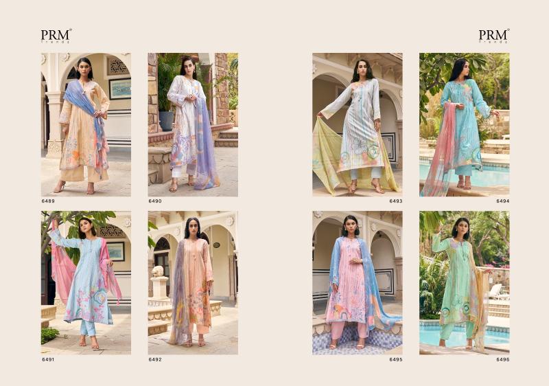 Prm Sunkissed Lawn Cotton Designer Dress Material Wholesale catalog