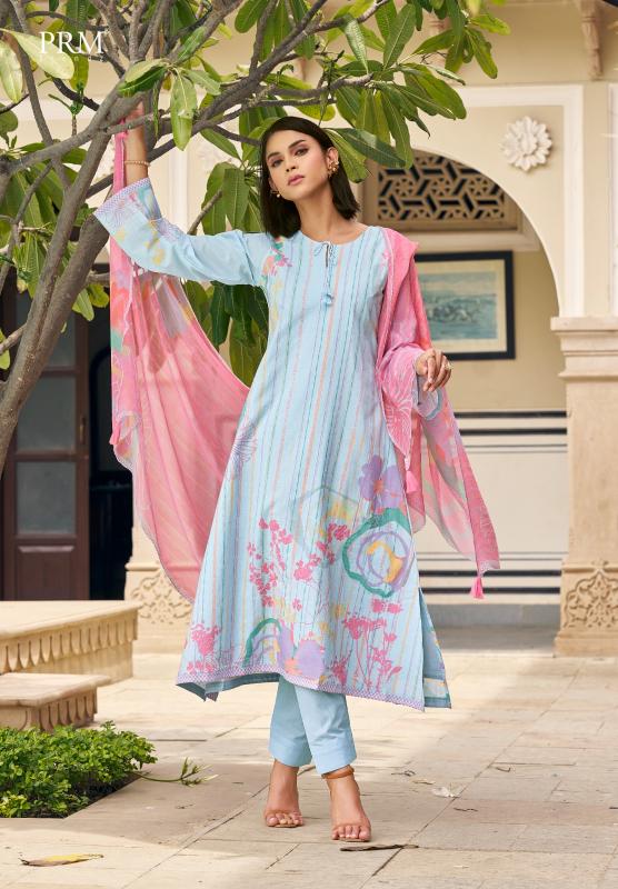 Prm Sunkissed Lawn Cotton Designer Dress Material Wholesale catalog