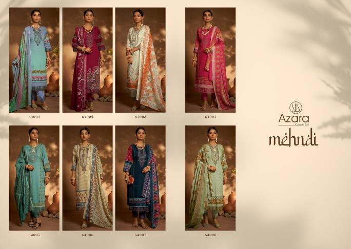 Radhika Azara Mehndi Cotton Digital Printed Dress Material Wholesale catalog