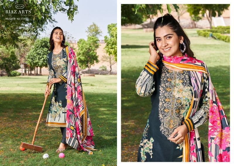 Riaz Arts Musafir Vol 8 Lawn Digital Printed Dress Material Wholesale catalog