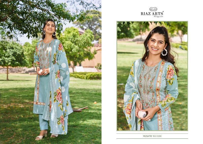 Riaz Arts Musafir Vol 8 Lawn Digital Printed Dress Material Wholesale catalog
