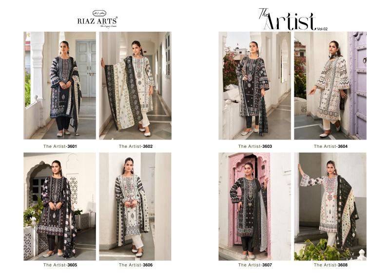 Riaz Arts The Artist Vol 2 Lawn Printed Dress Material Wholesale catalog