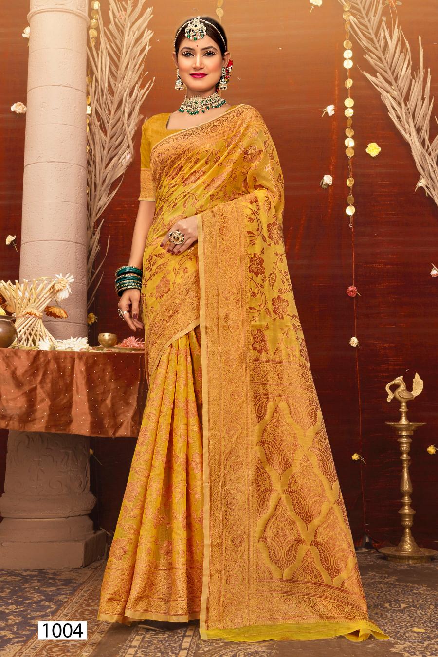 Saroj Atlantic cotton Vol.1Soft cotton rich pallu Saree Wholesale catalog    
