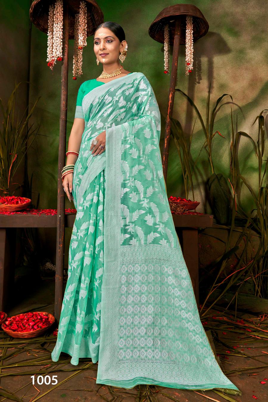 Saroj Ocean Cotton  Vol.1 Soft cotton rich pallu saree Saree Wholesale catalog    