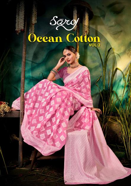 Saroj Ocean Cotton  Vol.2 Soft cotton rich pallu saree Saree Wholesale catalog    