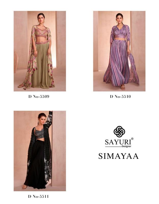 Sayuri Simayaa Designer Chinon Silk Salwar Kameez Wholesale catalog
