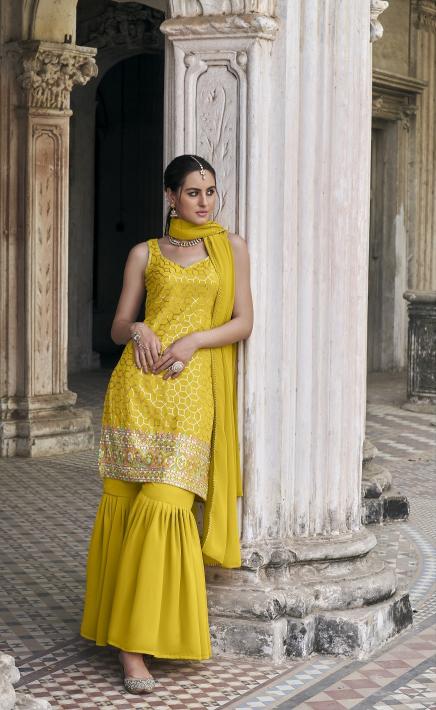 Senhora Ibtida Fux Georgette Designer Salwar Suit Wholesale catalog