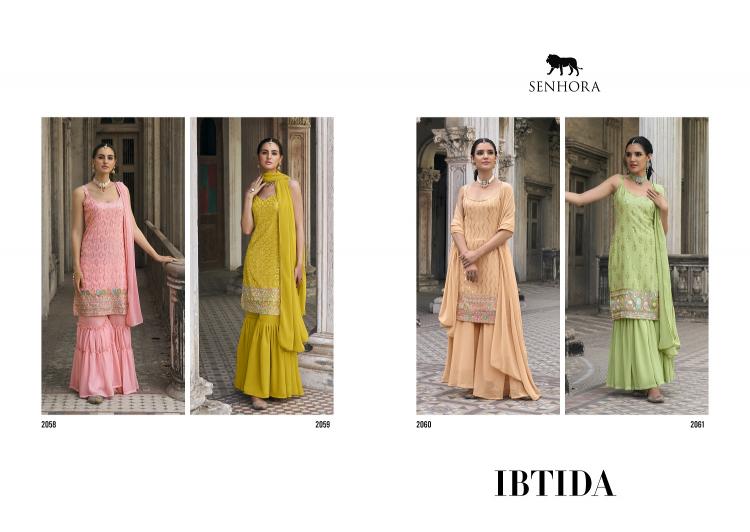 Senhora Ibtida Fux Georgette Designer Salwar Suit Wholesale catalog