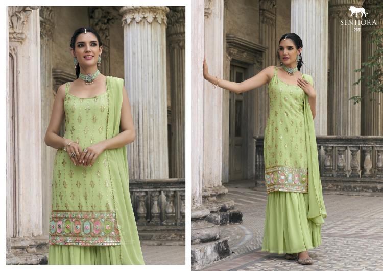 Senhora Ibtida Fux Georgette Designer Salwar Suit Wholesale catalog