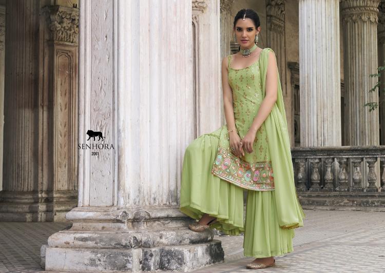 Senhora Ibtida Fux Georgette Designer Salwar Suit Wholesale catalog