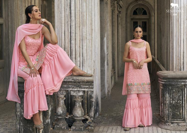 Senhora Ibtida Fux Georgette Designer Salwar Suit Wholesale catalog