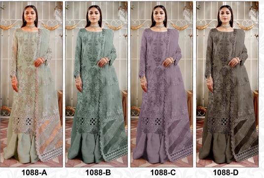 Super Hit 1088 Organza Designer Salwar Kameez Wholesale catalog