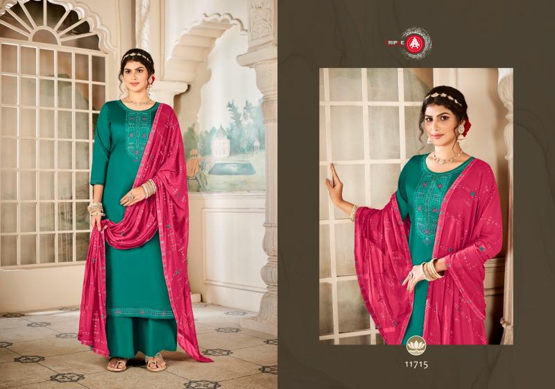 Triple Aaa Sachi Jam Silk Designer Salwar Suits Wholesale catalog