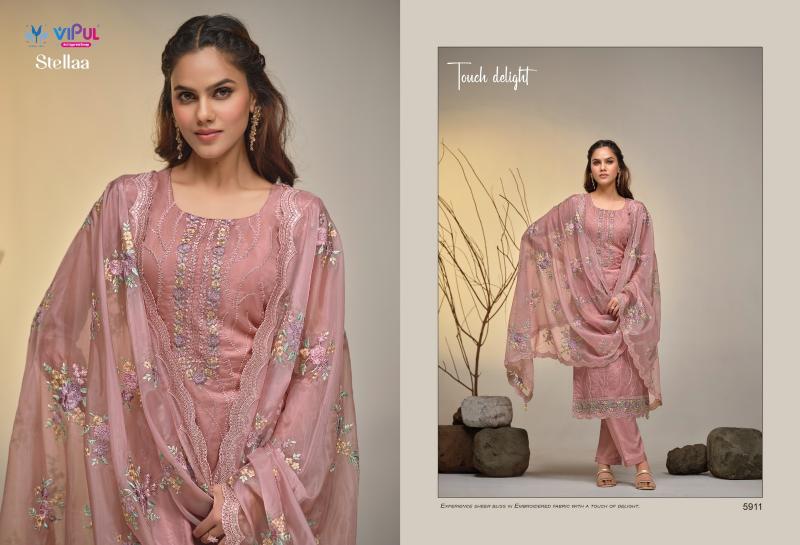 Vipul Stellaa Organza Designer Salwar Suits Wholesale catalog