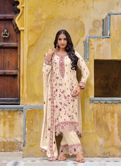 Your Choice Bin Saeed Semi Pure Chinon Salwar Suits Wholesale catalog