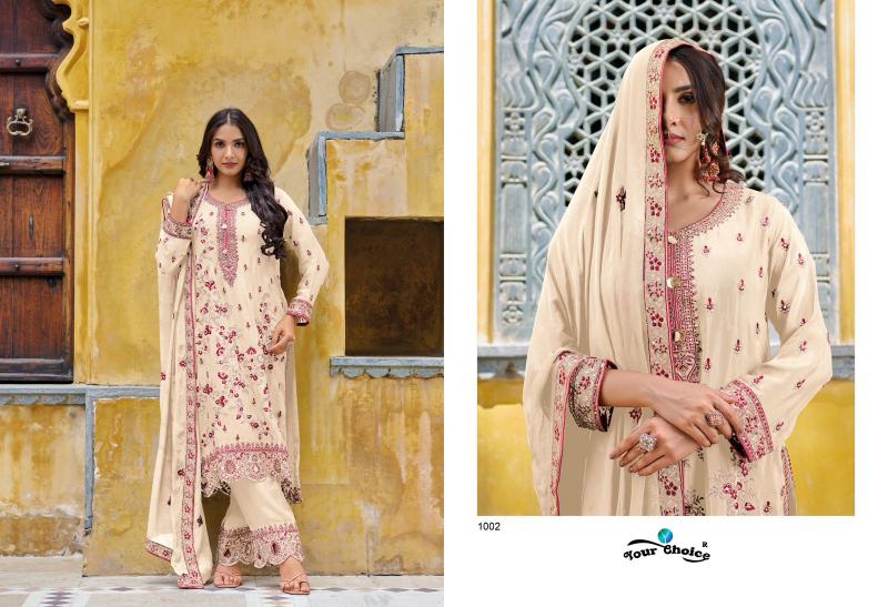 Your Choice Bin Saeed Semi Pure Chinon Salwar Suits Wholesale catalog