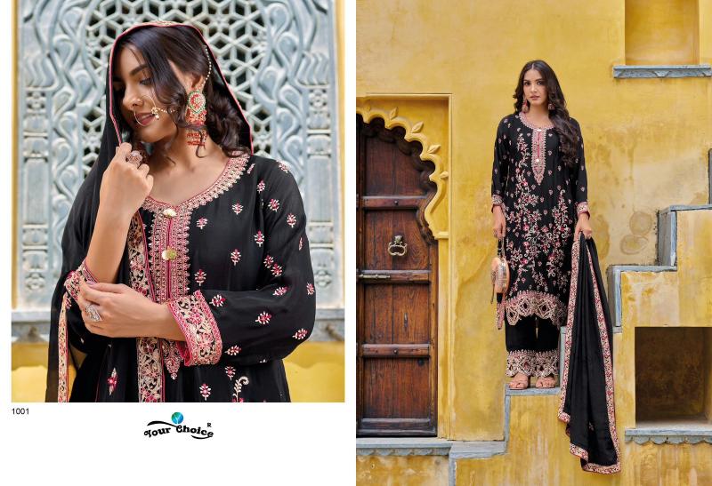 Your Choice Bin Saeed Semi Pure Chinon Salwar Suits Wholesale catalog
