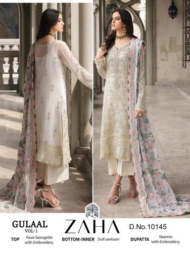 Zaha 10145 Georgette Salwar Kameez Wholesale catalog