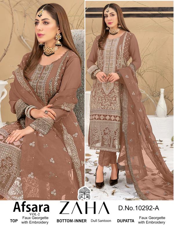 Zaha Afsara Vol 2 Georgette Salwar Kameez Wholesale catalog