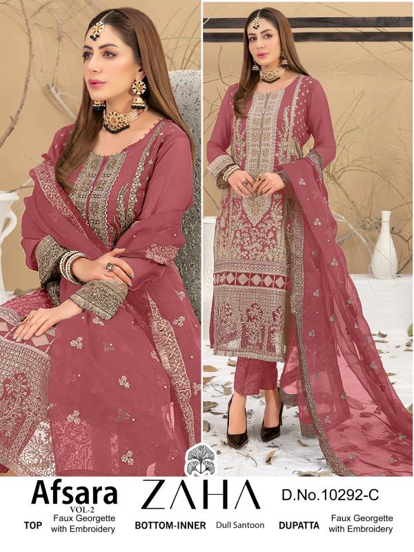 Zaha Afsara Vol 2 Georgette Salwar Kameez Wholesale catalog